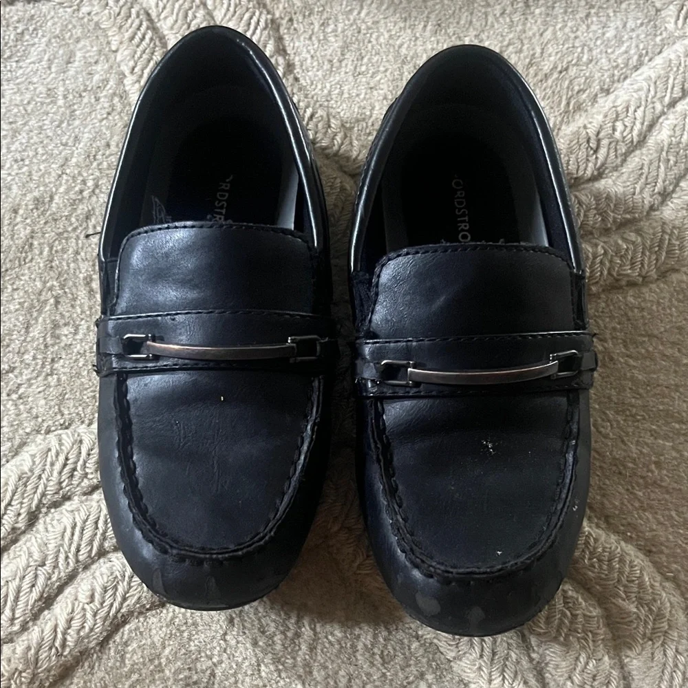 Nordstrom Black Leather Loafers for boys